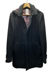 ウールメルトンフーデットコート/2010AW/M/BLK/HF-025