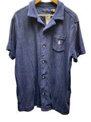 パイル/タオル生地/半袖シャツ/L/--/NVY