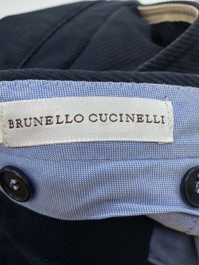 商品画像：ボトム/48/コットン/NVY/無地/ホック部分刺繍跡/色褪せ// 4