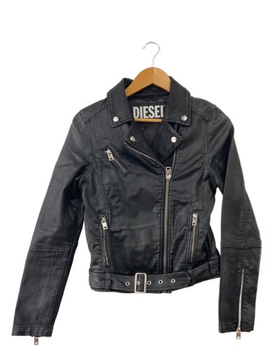 商品画像：レザージャケット・ブルゾン/XS/コットン/BLK/無地/KERBIZ-NE// 1