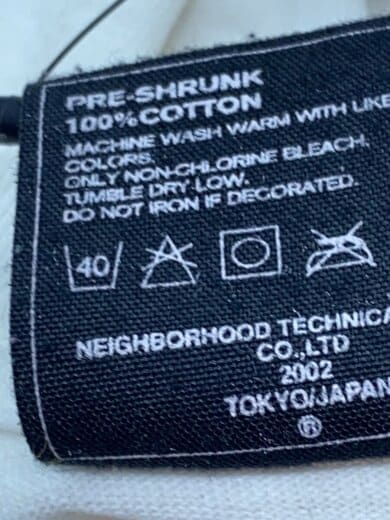 商品画像：Tシャツ/--/コットン/WHT/無地 5