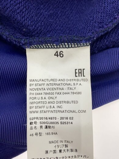 商品画像：16AW/Cowl Neck Sweatスウェット/46/コットン/BLU/S30GU0035 4