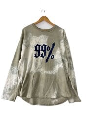 長袖Tシャツ/タイダイ柄/O/コットン/GRY/プリント