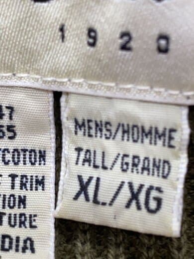 商品画像：90s/白タグ/ヘンリーネックニット・セーター(薄手)/XL/KHK 4