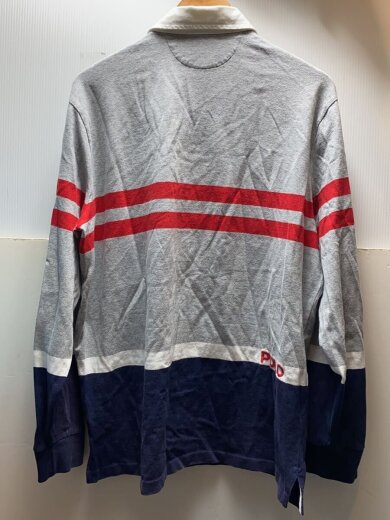 商品画像：ラガーシャツ/L/コットン/GRY/無地/710781168001 2