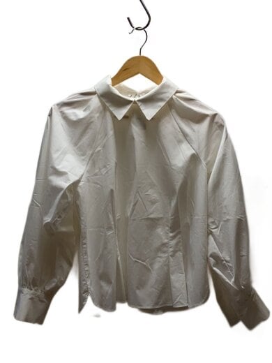 商品画像：デタッチャブルカラーブラウス/長袖ブラウス/36/コットン/WHT/無地/085-85080// 1