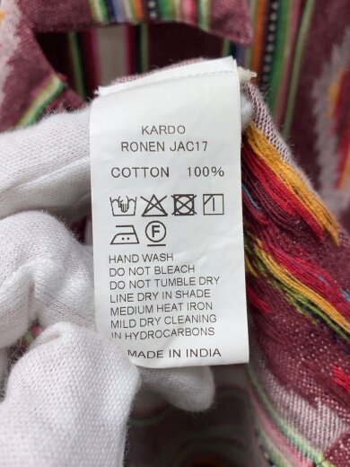 商品画像：KARDO/インド製/開襟シャツ/チマヨ柄/半袖シャツ/L/総柄/ronen JAC17 5