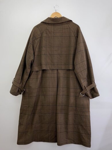 商品画像：トレンチコート/L/オーバーサイズ/BRW/チェック/HA030184AD/ライナー付き// 2