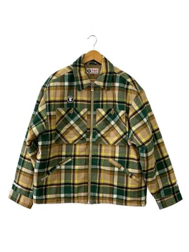 商品画像：Moonface Plaid Zip Jacket/L/ウール/GRN/チェック/AAPJKM7544XXJ 1