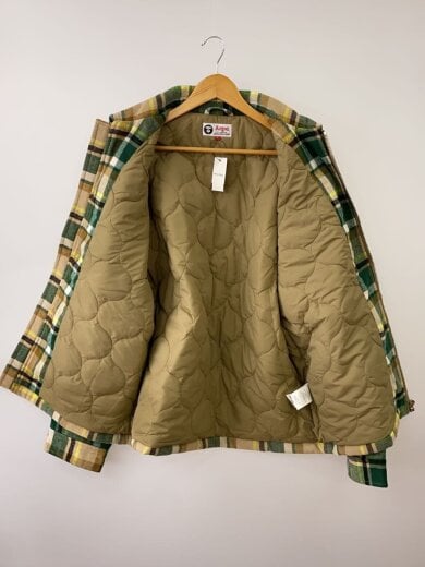 商品画像：Moonface Plaid Zip Jacket/L/ウール/GRN/チェック/AAPJKM7544XXJ 3