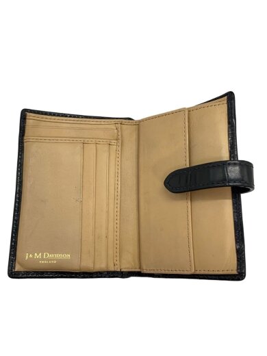 商品画像：2つ折り財布/レザー/BLK/レディース型押し/使用感有// 7