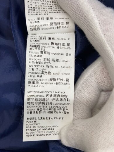 画像：PUMAコート/XL/ポリエステル/NVY/無地/032694
