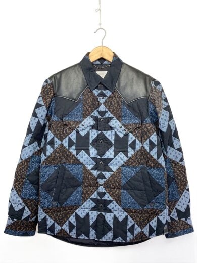 商品画像：ダウンジャケット/46/コットン/マルチカラー/総柄/パッチワークジャケット 1