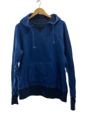 パーカー/L/コットン/NVY/無地/Wフェイス後付けパーカー