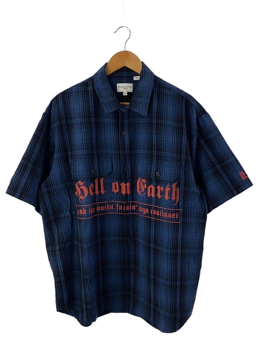 Supreme / Bernadette Corporation/S/S Work Shirt半袖シャツ/M/コットン/NVY/チェック