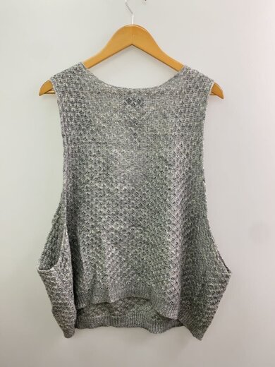 商品画像：Loose Neck Paesina Vest/ニットベスト(薄手)/5/リネン/GRY/012KW-2 2