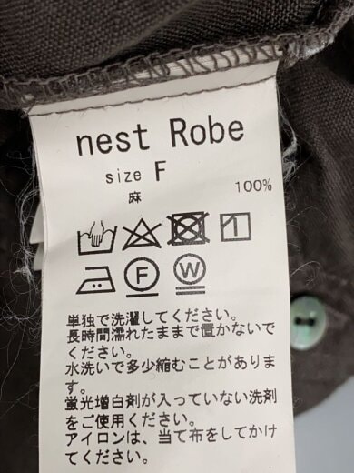 商品画像：フリンジカラーピンタックブラウス/長袖シャツ/FREE/リネン/BRW/01201-1419 4