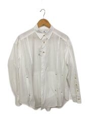 長袖シャツ/1/ポリエステル/WHT/over sized shirt