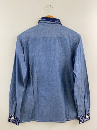 商品画像：L/S BANDANNA CHAMBRAY SHIRT/長袖シャツ/M/コットン/IDG/CLG-SH018-006 2