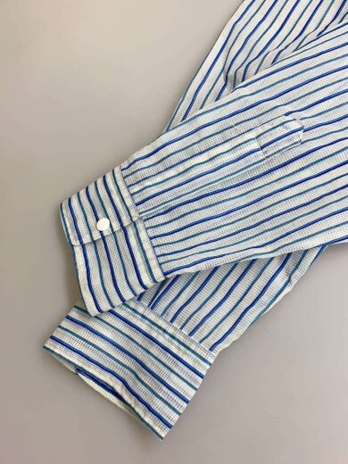 商品画像：長袖シャツ/--/ナイロン/BLU/ストライプ/23ssh-mex01bs// 5