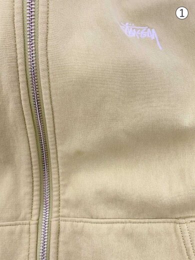 商品画像：OVERDYED STOCK LOGO ZIP HOODIE/ジップパーカー/L/コットン/GRN 7