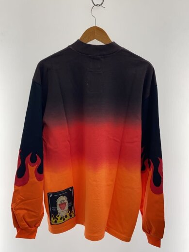商品画像：長袖Tシャツ/3/コットン/BLK/LL-TO-4139/GRADATION-DYE FLAME LONG TEE 2