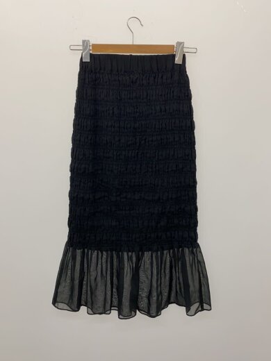 商品画像：Organdie shirring skirt/ロングスカート/FREE/ポリエステル/BLK/PS21-SK03// 2