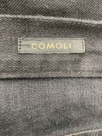 画像：COMOLIボトム/2/デニム/BLK/C03-03005/ブラックデニムテーパードパンツ/スレ有//4