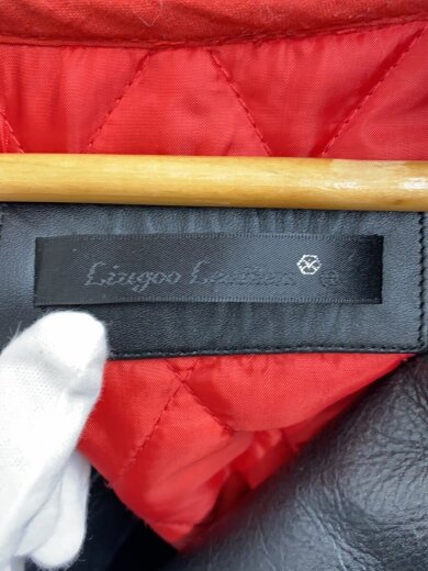 商品画像：袖口・裾部分に擦れ有/ダブルライダースジャケット/L/牛革/BLK/無地// 3