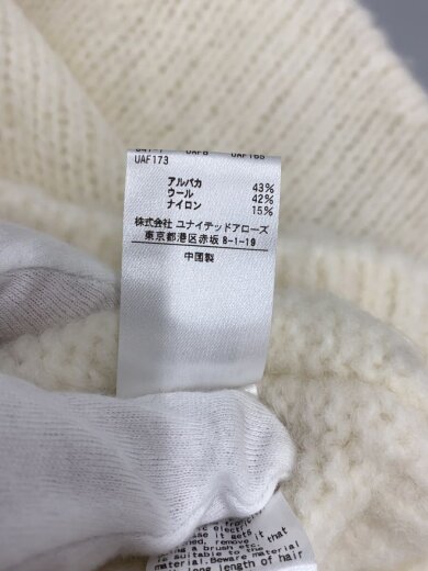 商品画像：ニット・セーター(厚手)/FREE/アルパカ/WHT/無地/1513-106-4574-0300 4