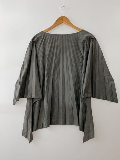 商品画像：シミ有り/長袖ブラウス/2/ポリエステル/GRY/無地/IM11FJ270// 2