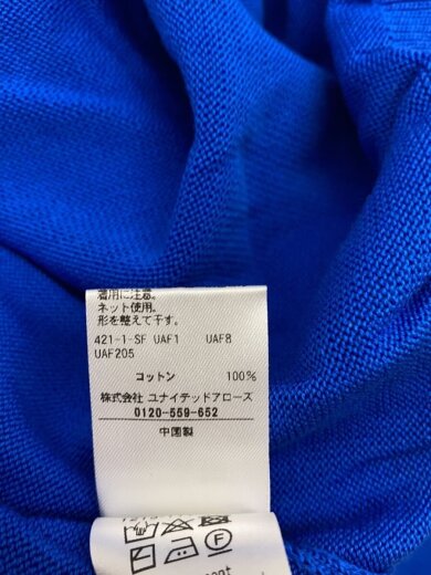 商品画像：ニット・セーター(薄手)/M/コットン/BLU/無地/1213-117-4141 5