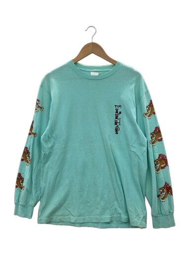 商品画像：長袖Tシャツ/M/コットン/BLU/無地 1
