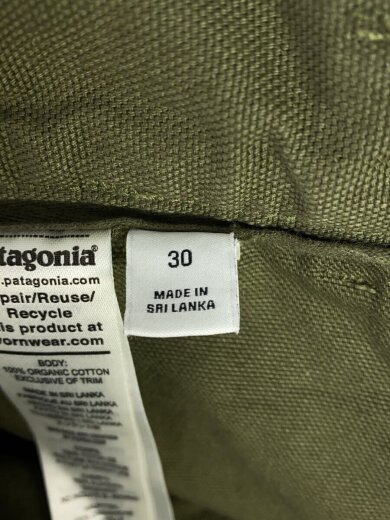 画像：patagoniaストレートパンツ/30/コットン/KHK/無地/563915