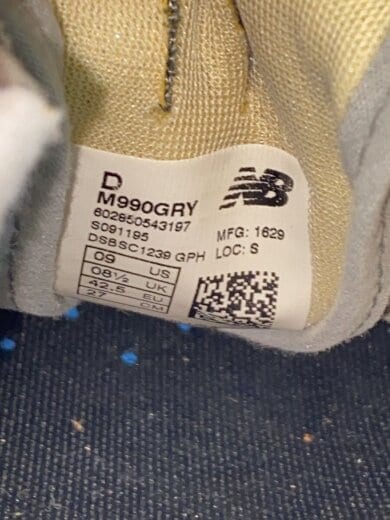 商品画像：ローカットスニーカー/27cm/GRY/M990GRY 5