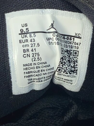 商品画像：AIR JORDAN 1 LOW/エアジョーダンロー/ブラック/CJ9216-051/27.5cm/BLK 5