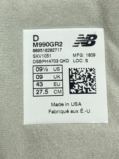 商品画像：M990//グレー/27.5cm/GRY/スウェード 5