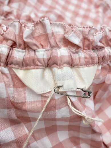 商品画像：半袖ワンピース/--/コットン/PNK/チェック/P016KFB15 B 3