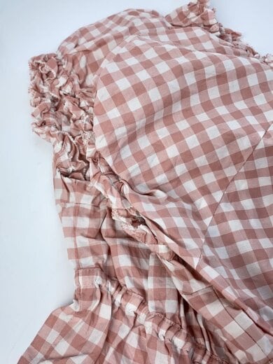 商品画像：半袖ワンピース/--/コットン/PNK/チェック/P016KFB15 B 6