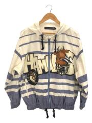 ジップパーカー/L/コットン/マルチカラー/総柄/R-52592-8