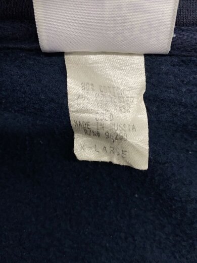 画像：X-LARGEジップパーカー/M/コットン/NVY/旧タグ/ロシア製4