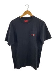 18AW/PLAYBOY POCKET TEE/Tシャツ/M/コットン/BLK