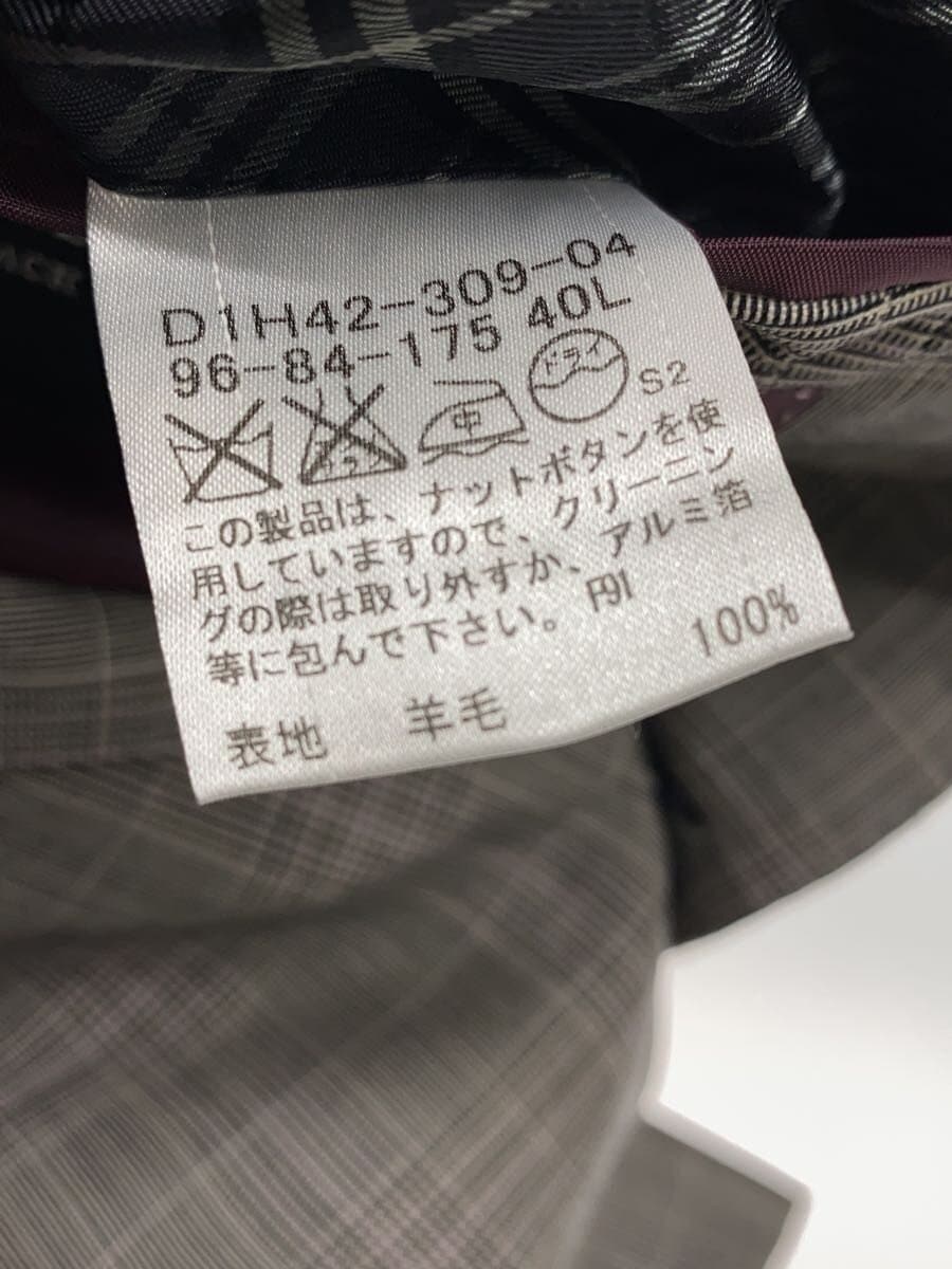 BURBERRY BLACK LABEL / スーツ/--/ウール/GRY/チェック/D1H42-309-04