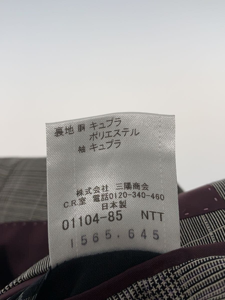 BURBERRY BLACK LABEL / スーツ/--/ウール/GRY/チェック/D1H42-309-04