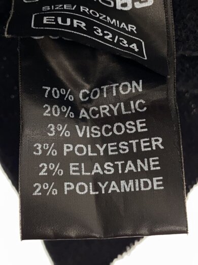 商品画像：カーディガン(薄手)/34/コットン/BLK/無地 5