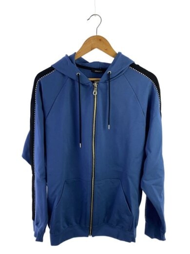 商品画像：ジップパーカー/L/レーヨン/BLU/無地/61P93-330-23 1