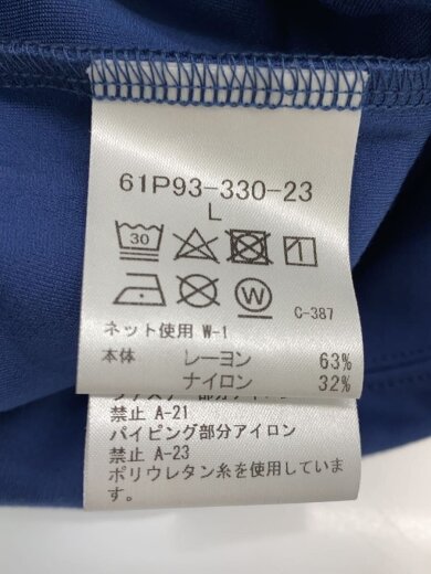 商品画像：ジップパーカー/L/レーヨン/BLU/無地/61P93-330-23 4