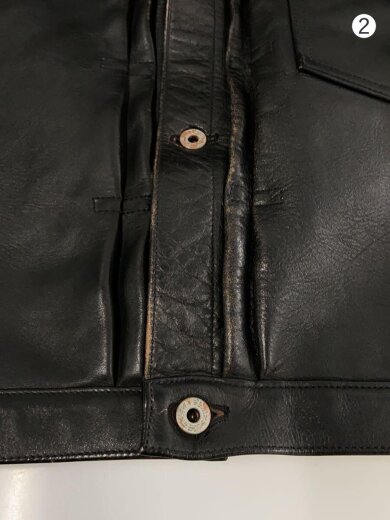 商品画像：レザージャケット・ブルゾン/L/馬革/BLK/無地 6