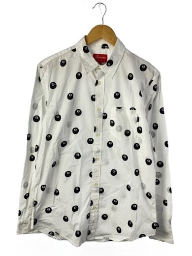商品画像：長袖シャツ/M/コットン/WHT/モノグラム/12AW/8 Ball Shirt 1