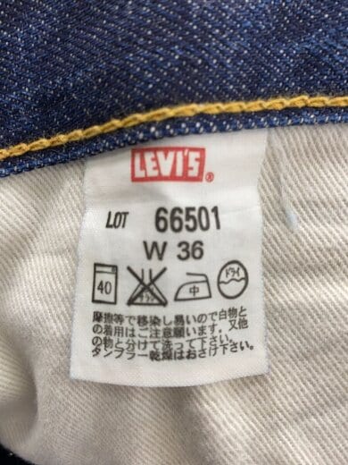 商品画像：ストレートパンツ/36/デニム/IDG/501XX/ダブルネーム/66年復刻/濃紺 5